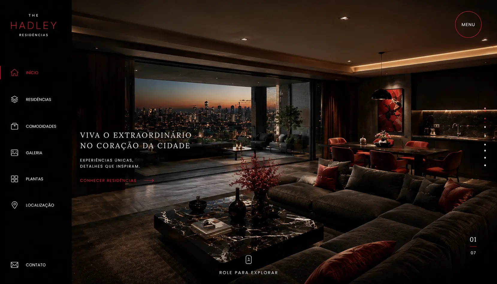 Cena de archviz interativo em tempo real desenvolvida em Unreal Engine